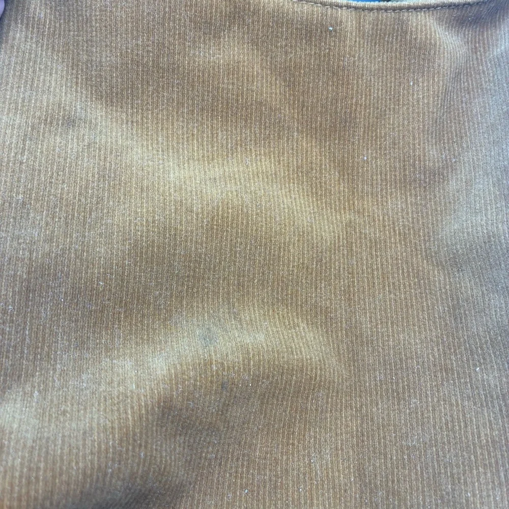 Merit Beauty The Signature Cosmetic Makeup Bag Corduroy Tie Top Pouch Brown - Picture 5 of 7